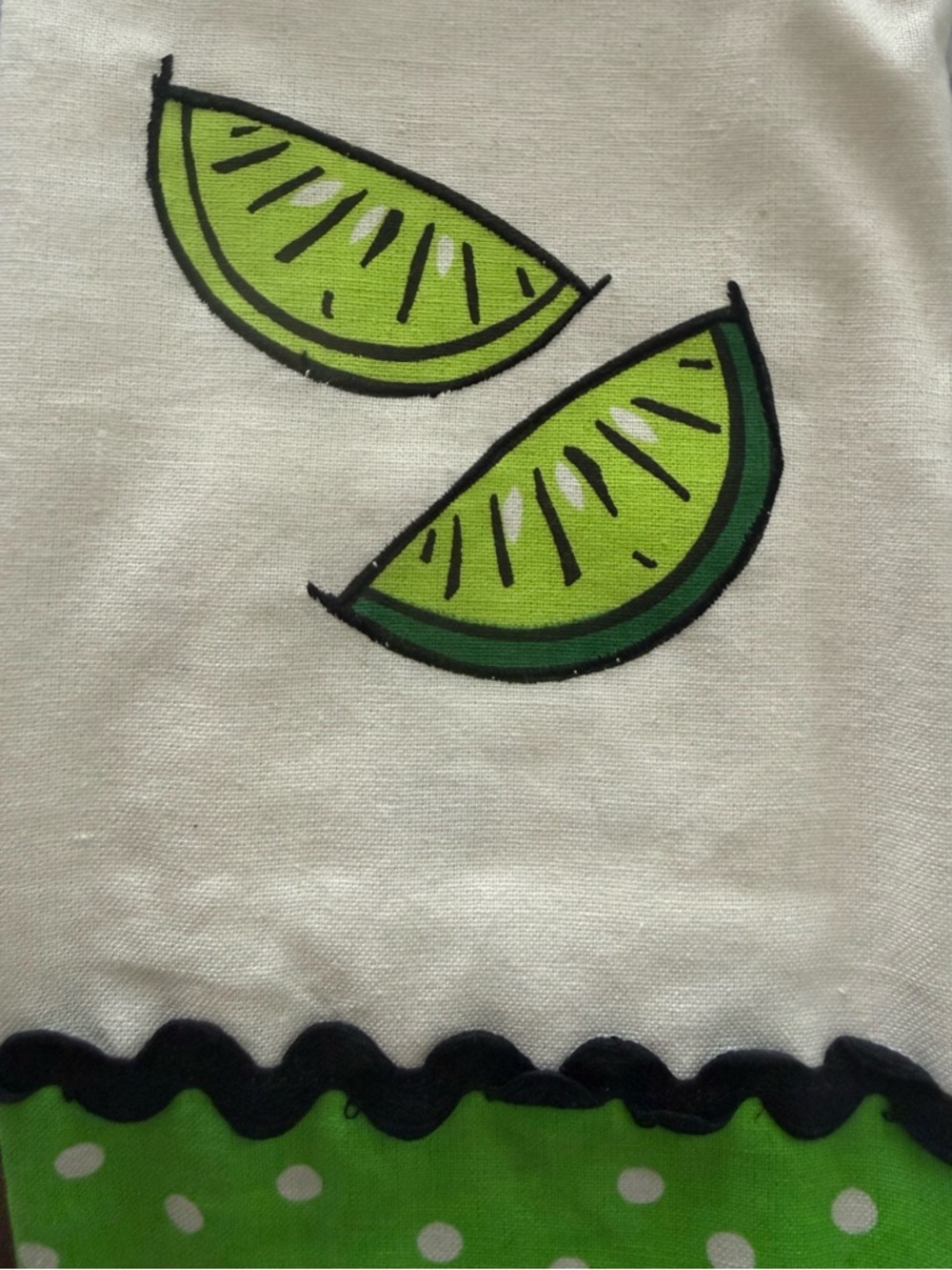 Margaritas Anyone? Lime Slice Graphic Cotton Tea-Towels (2)  - Green